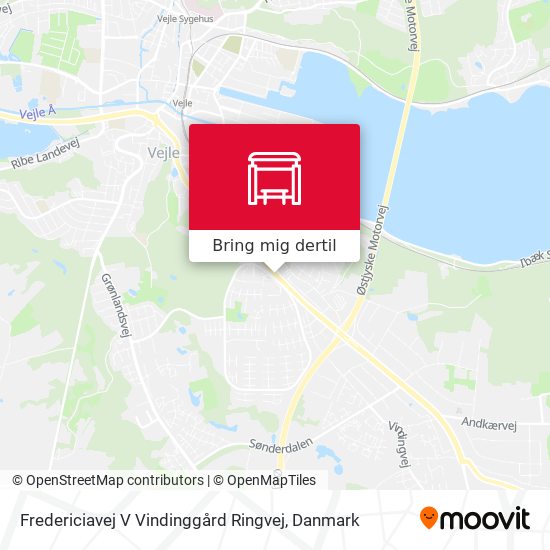 Fredericiavej V Vindinggård Ringvej kort