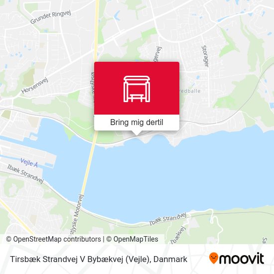 Tirsbæk Strandvej V Bybækvej (Vejle) kort