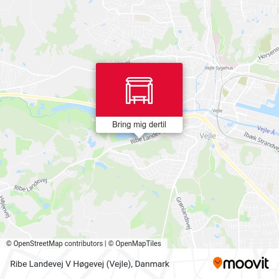 Ribe Landevej V Høgevej (Vejle) kort