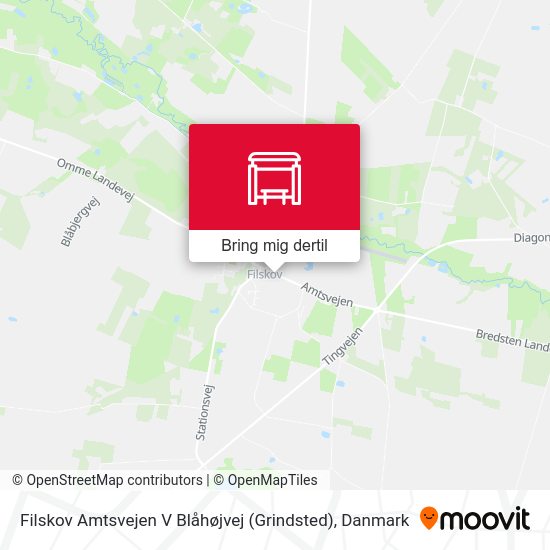 Filskov Amtsvejen V Blåhøjvej (Grindsted) kort