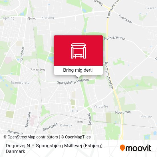 Degnevej N.F. Spangsbjerg Møllevej (Esbjerg) kort