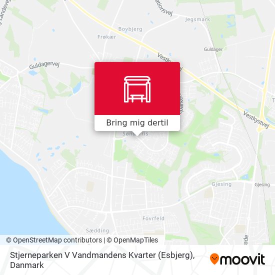 Stjerneparken V Vandmandens Kvarter (Esbjerg) kort