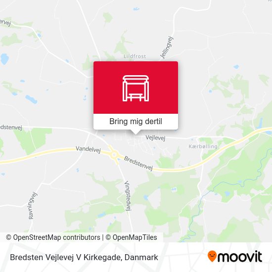 Bredsten Vejlevej V Kirkegade kort