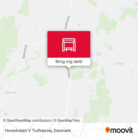 Hovedvejen V Tiufkærvej kort