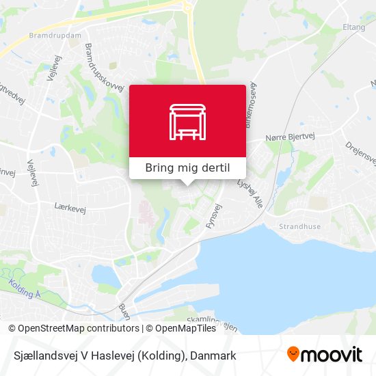 Sjællandsvej V Haslevej (Kolding) kort