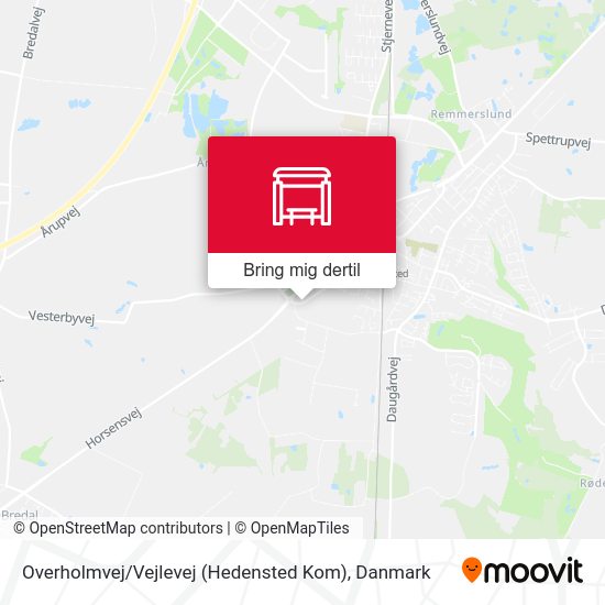 Overholmvej / Vejlevej (Hedensted Kom) kort