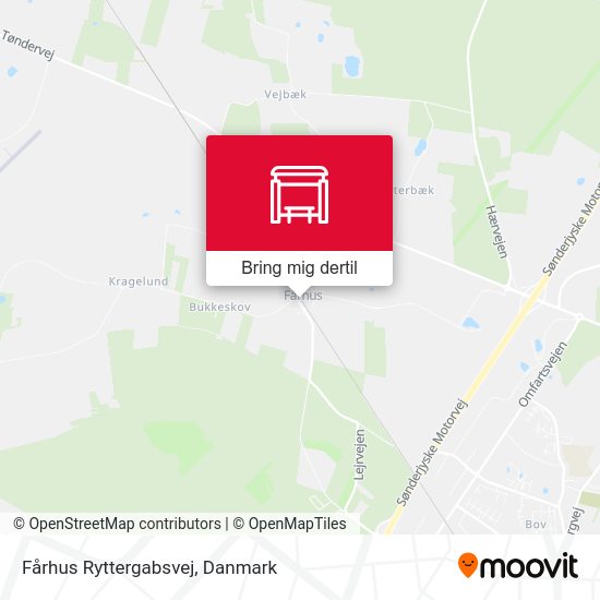 Fårhus Ryttergabsvej kort