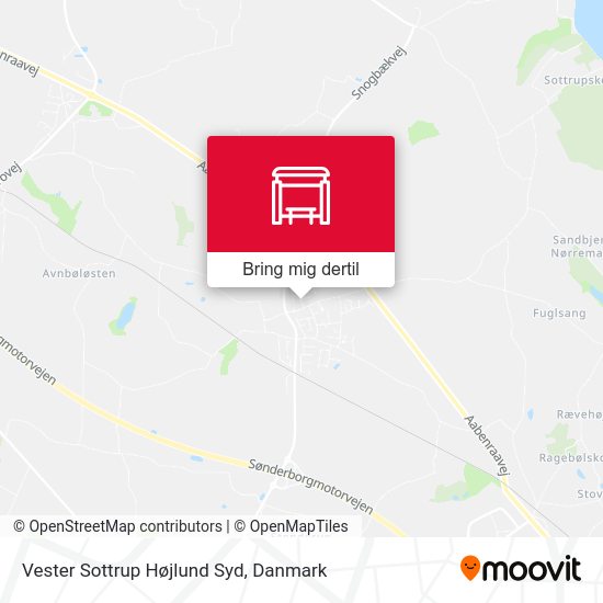 Vester Sottrup Højlund Syd kort