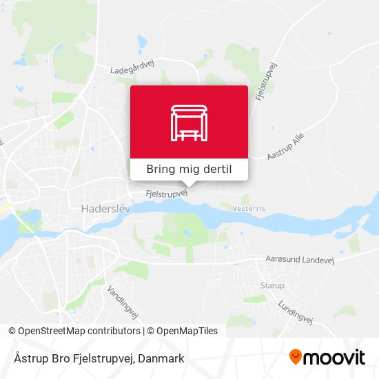 Åstrup Bro Fjelstrupvej kort