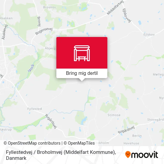 Fyllestedvej / Broholmvej (Middelfart Kommune) kort