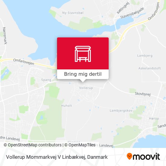 Vollerup Mommarkvej V Linbækvej kort
