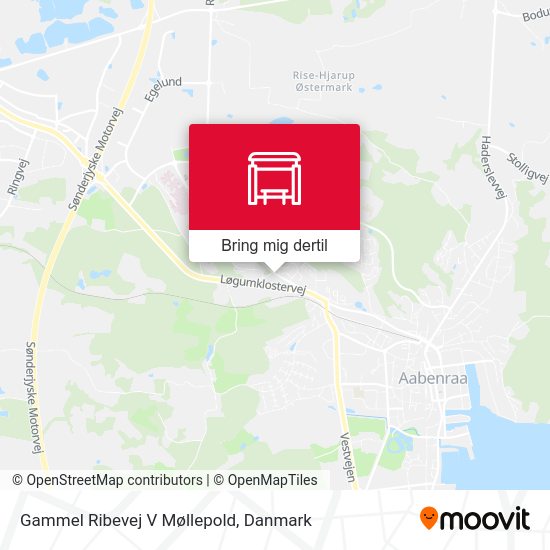 Gammel Ribevej V Møllepold kort