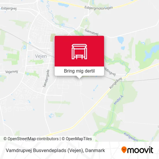Vamdrupvej Busvendeplads (Vejen) kort