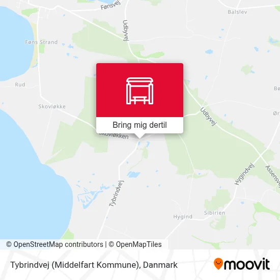 Tybrindvej (Middelfart Kommune) kort