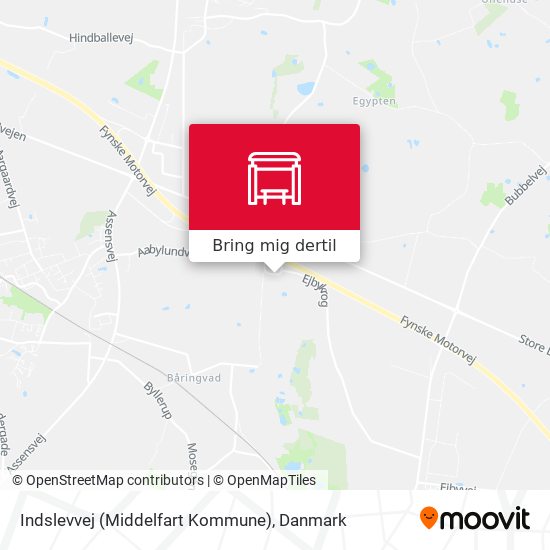 Indslevvej (Middelfart Kommune) kort