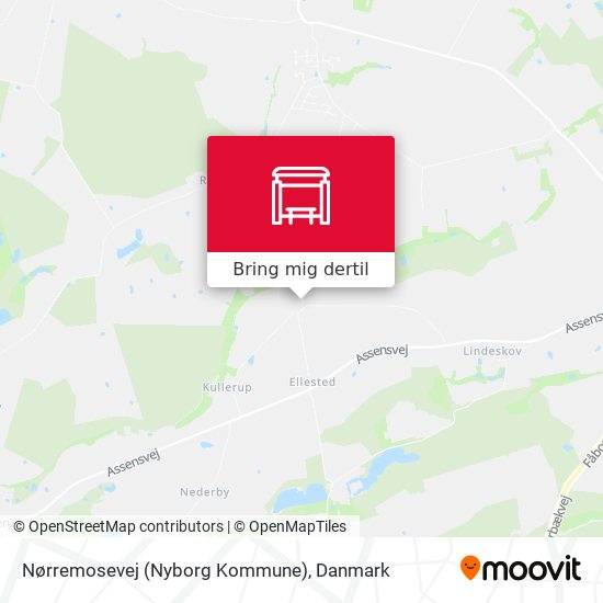 Nørremosevej (Nyborg Kommune) kort