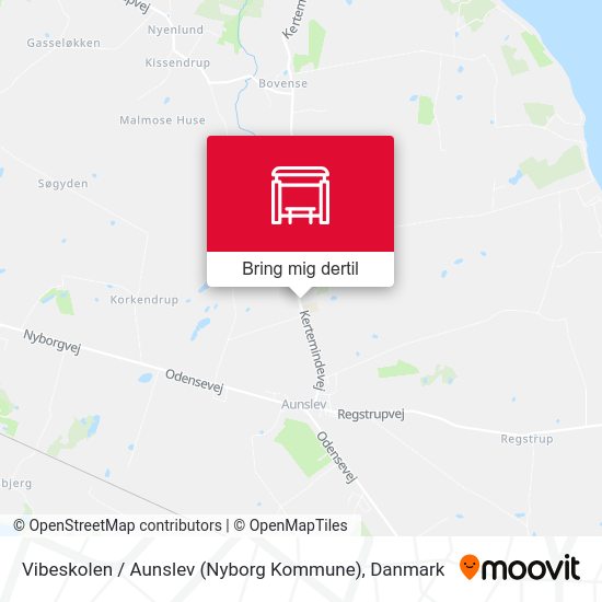 Vibeskolen /  Aunslev (Nyborg Kommune) kort
