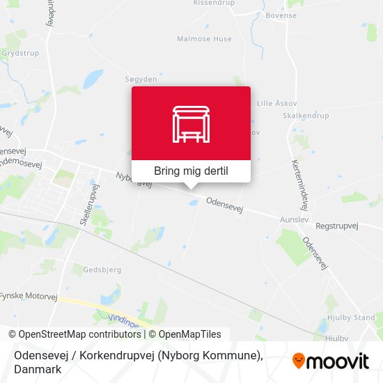 Odensevej / Korkendrupvej (Nyborg Kommune) kort