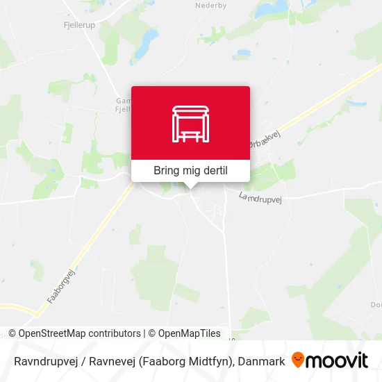Ravndrupvej / Ravnevej (Faaborg Midtfyn) kort
