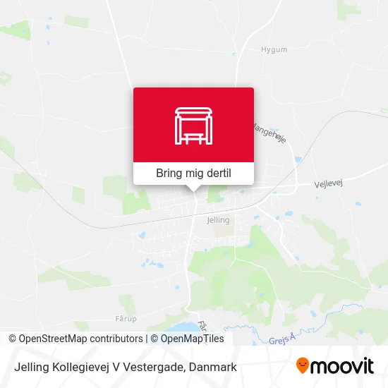 Jelling Kollegievej V Vestergade kort