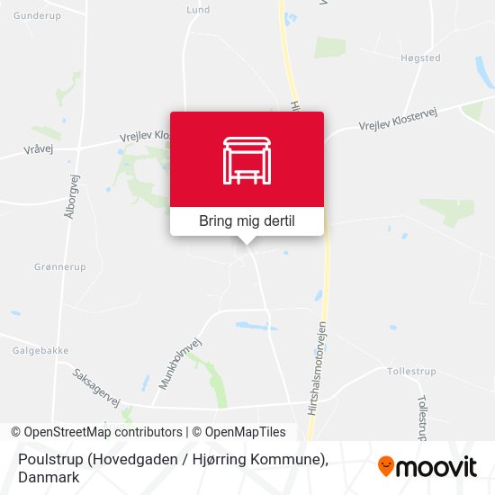 Poulstrup (Hovedgaden / Hjørring Kommune) kort