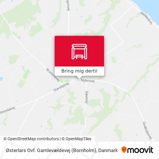 Østerlars Ovf. Gamlevældevej (Bornholm) kort
