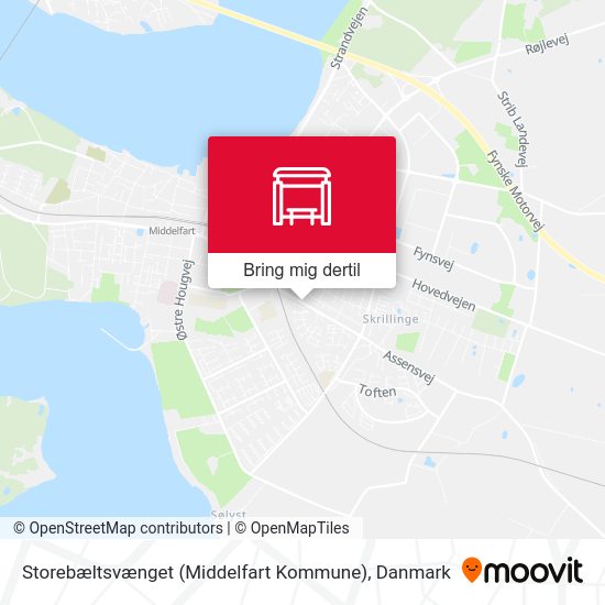 Storebæltsvænget (Middelfart Kommune) kort