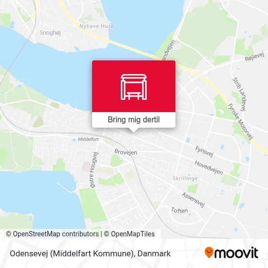 Odensevej (Middelfart Kommune) kort