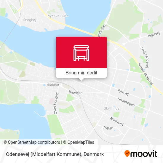Odensevej (Middelfart Kommune) kort