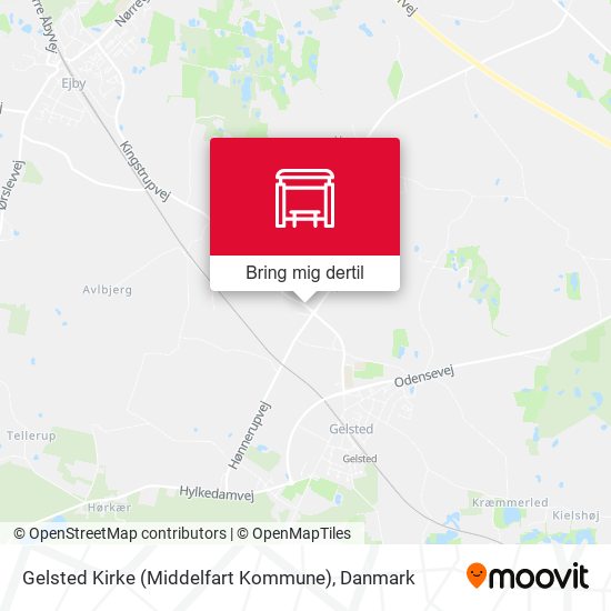 Gelsted Kirke (Middelfart Kommune) kort