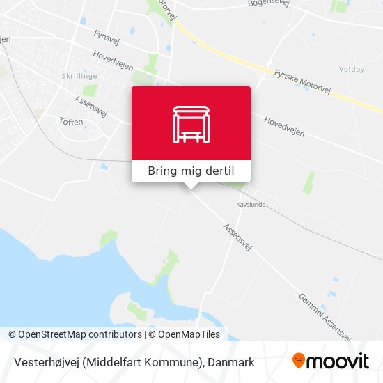 Vesterhøjvej (Middelfart Kommune) kort