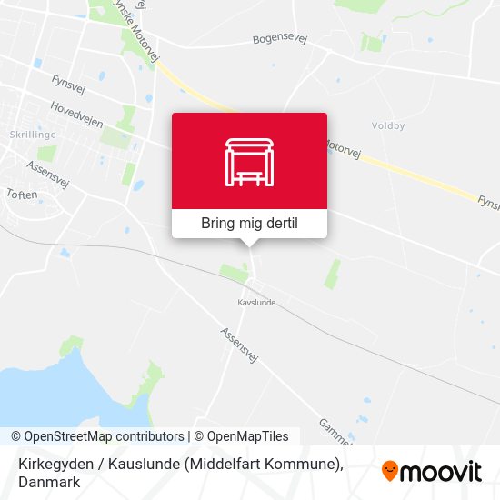 Kirkegyden / Kauslunde (Middelfart Kommune) kort
