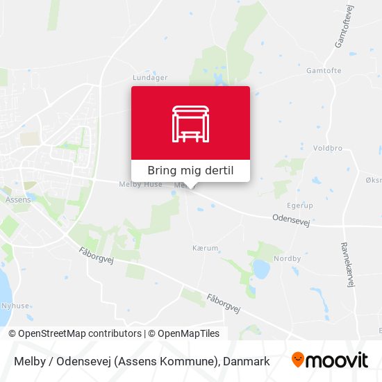 Melby / Odensevej (Assens Kommune) kort