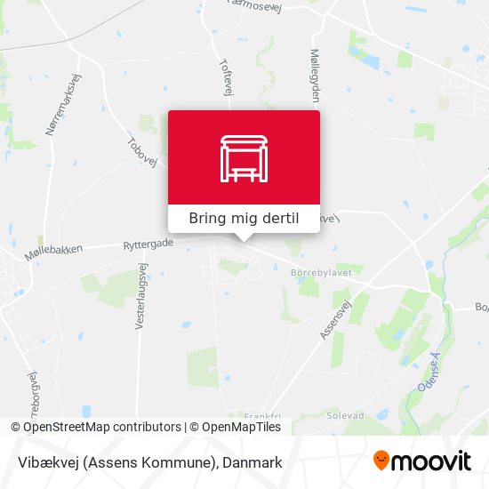 Vibækvej (Assens Kommune) kort