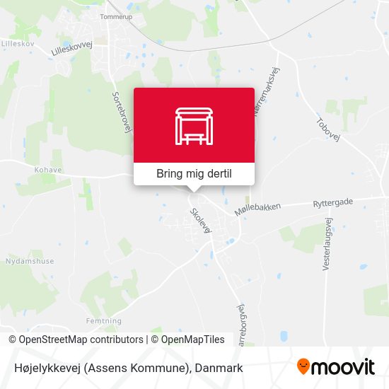 Højelykkevej (Assens Kommune) kort