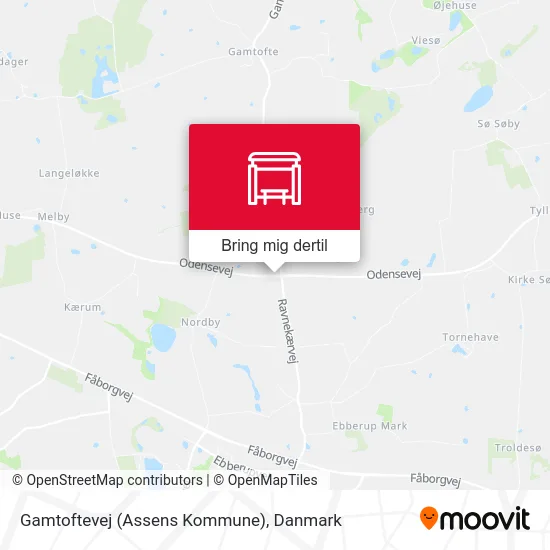 Gamtoftevej (Assens Kommune) kort