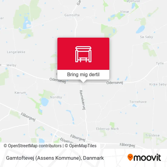 Gamtoftevej (Assens Kommune) kort