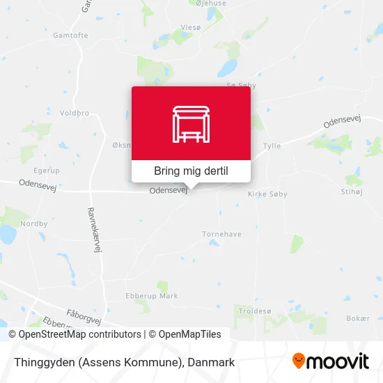 Thinggyden (Assens Kommune) kort