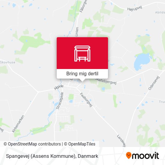 Spangevej (Assens Kommune) kort
