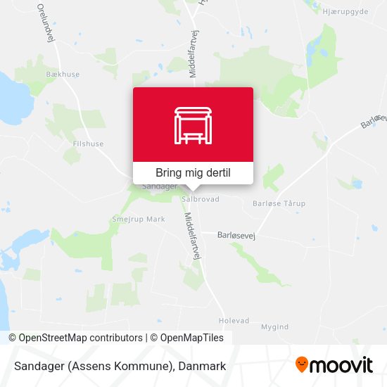 Sandager (Assens Kommune) kort