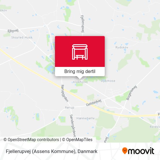 Fjellerupvej (Assens Kommune) kort