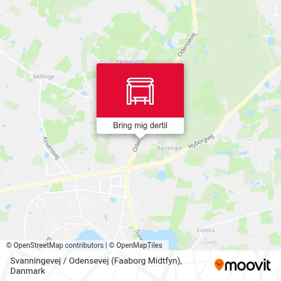 Svanningevej / Odensevej (Faaborg Midtfyn) kort