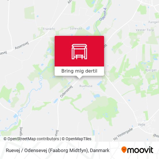 Ruevej / Odensevej (Faaborg Midtfyn) kort