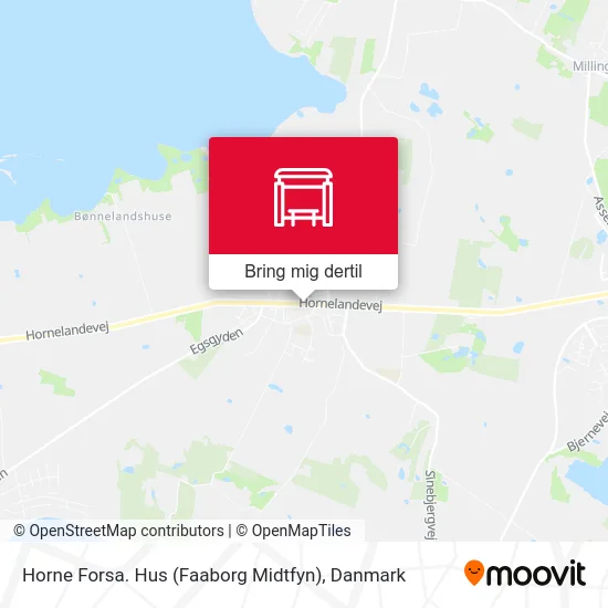 Horne Forsa. Hus (Faaborg Midtfyn) kort