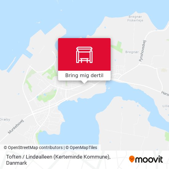 Toften / Lindøalleen (Kerteminde Kommune) kort