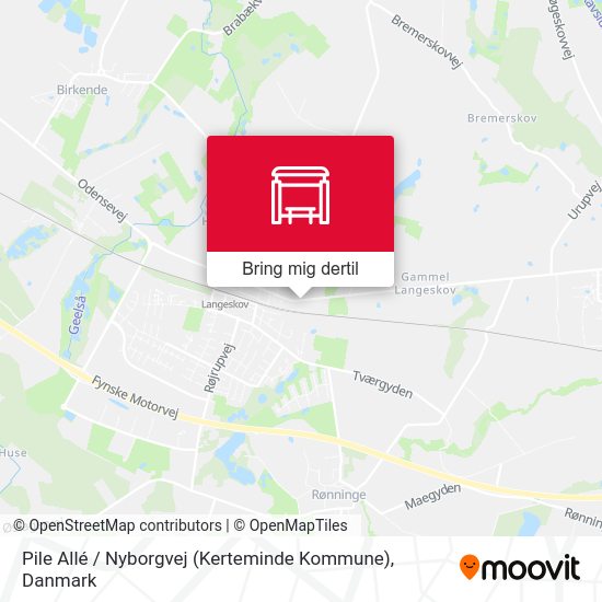 Pile Allé / Nyborgvej (Kerteminde Kommune) kort