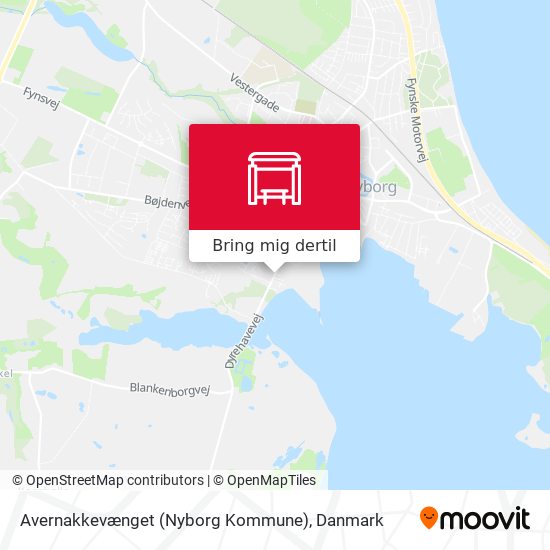 Avernakkevænget (Nyborg Kommune) kort