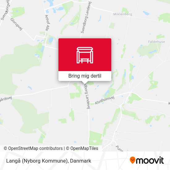 Langå (Nyborg Kommune) kort