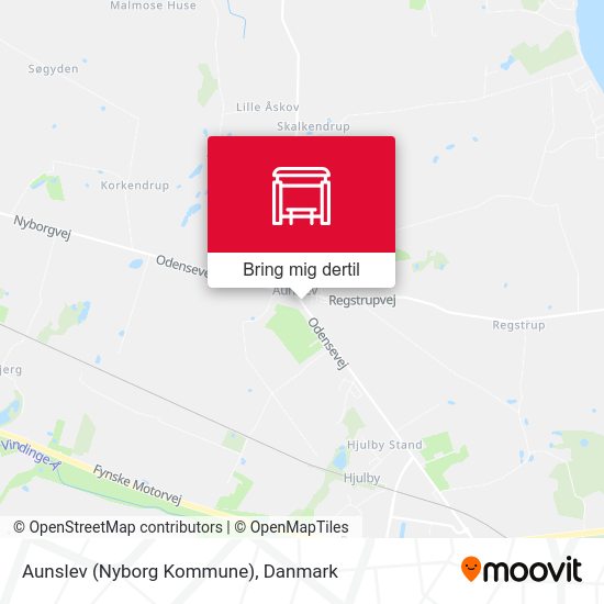 Aunslev (Nyborg Kommune) kort