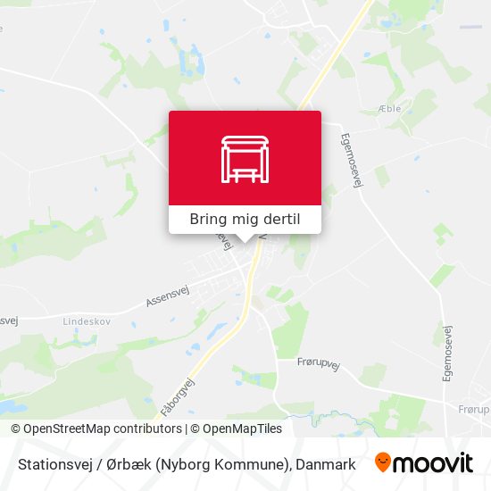 Stationsvej / Ørbæk (Nyborg Kommune) kort